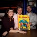 Nine Weiner, Taschen book editor, with Paul Levitz and the book's art director. Photo by Amy Kaplan Photography.