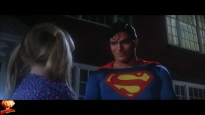 Superman rescues Frisky the cat for the little girl in Superman-The Movie.
