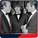 Richard Lester, George Harrison and Brian Epstein.
