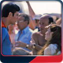 Christopher Reeve, Richard Lester and Annette O'Toole in Canada for Superman III.