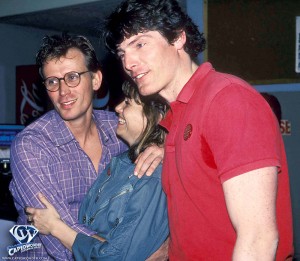 Peter Weller, Karen Allen and Christopher Reeve in 1985.