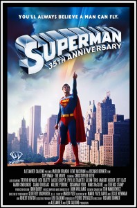 Superman-The Movie 35th anniversary poster created by Jim Bowers.